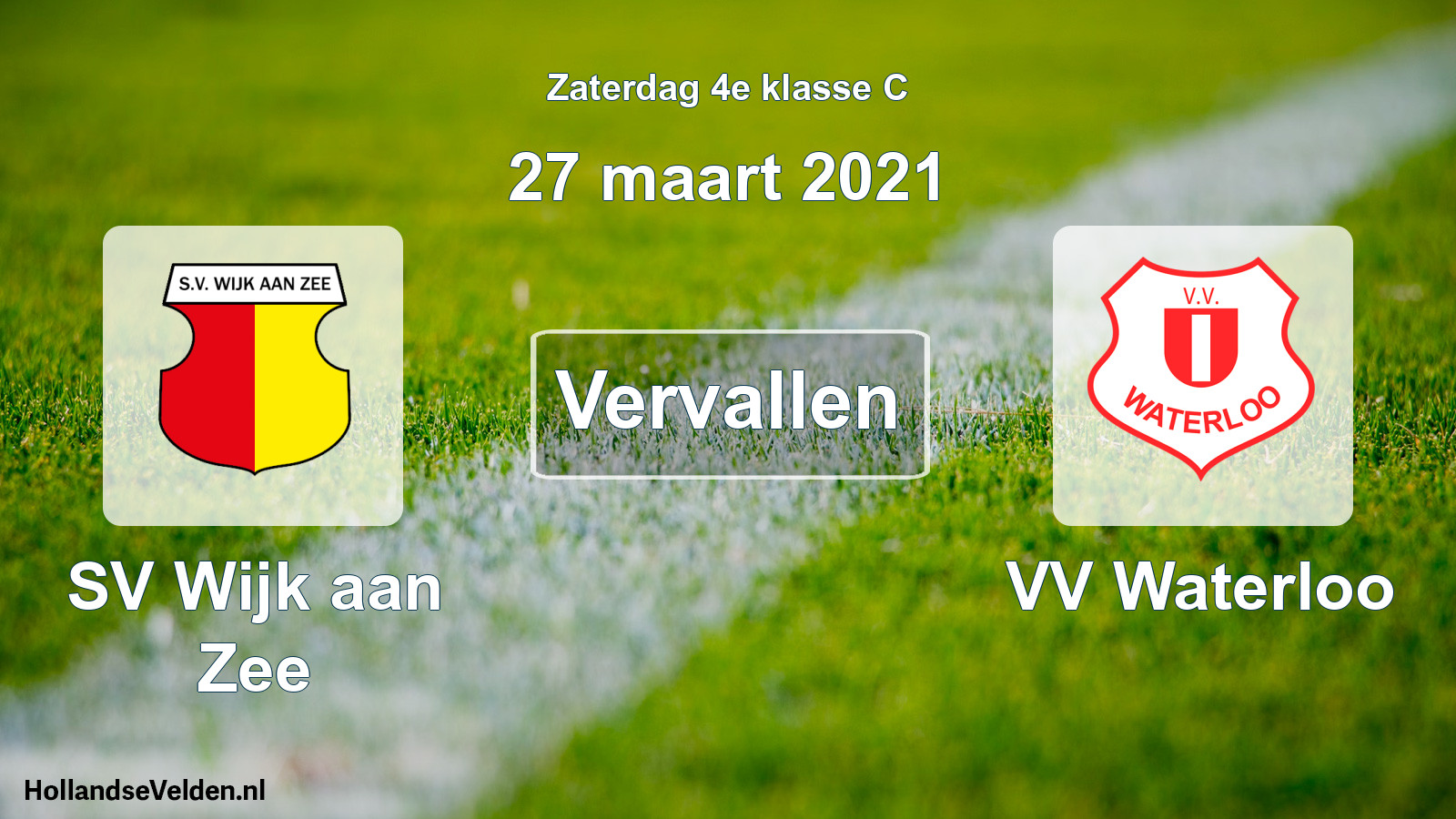 Scheduled Match: SV Wijk aan Zee - VV Waterloo (27 March 2021)