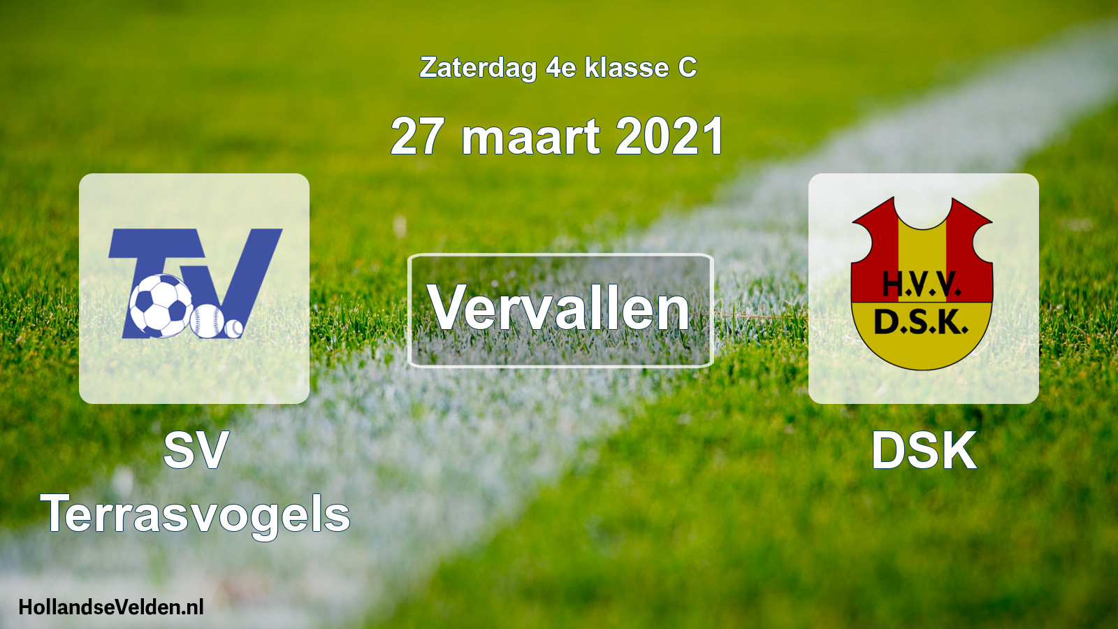 Scheduled Match: SV Terrasvogels - DSK (27 March 2021)