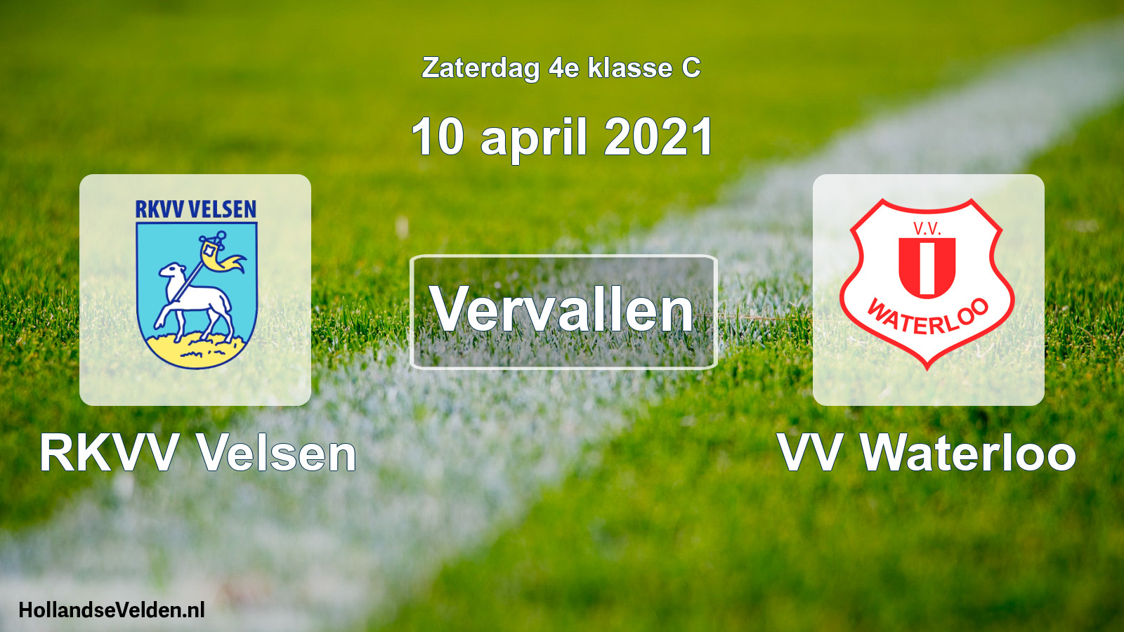 Scheduled Match: RKVV Velsen - VV Waterloo (10 April 2021)