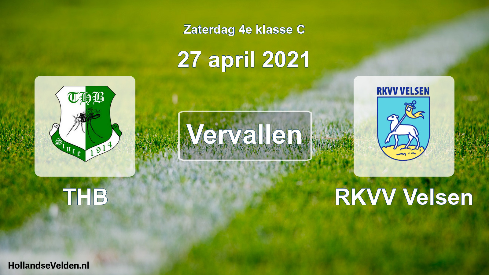 Scheduled Match: THB - RKVV Velsen (27 April 2021)