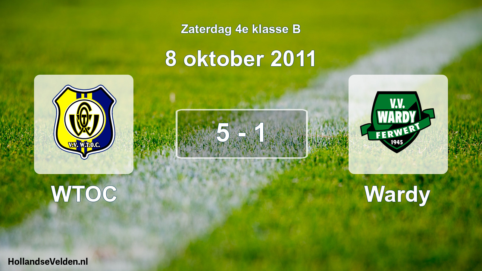 Total number of matches played: WTOC - Wardy 5 - 1 (8 October 2011)