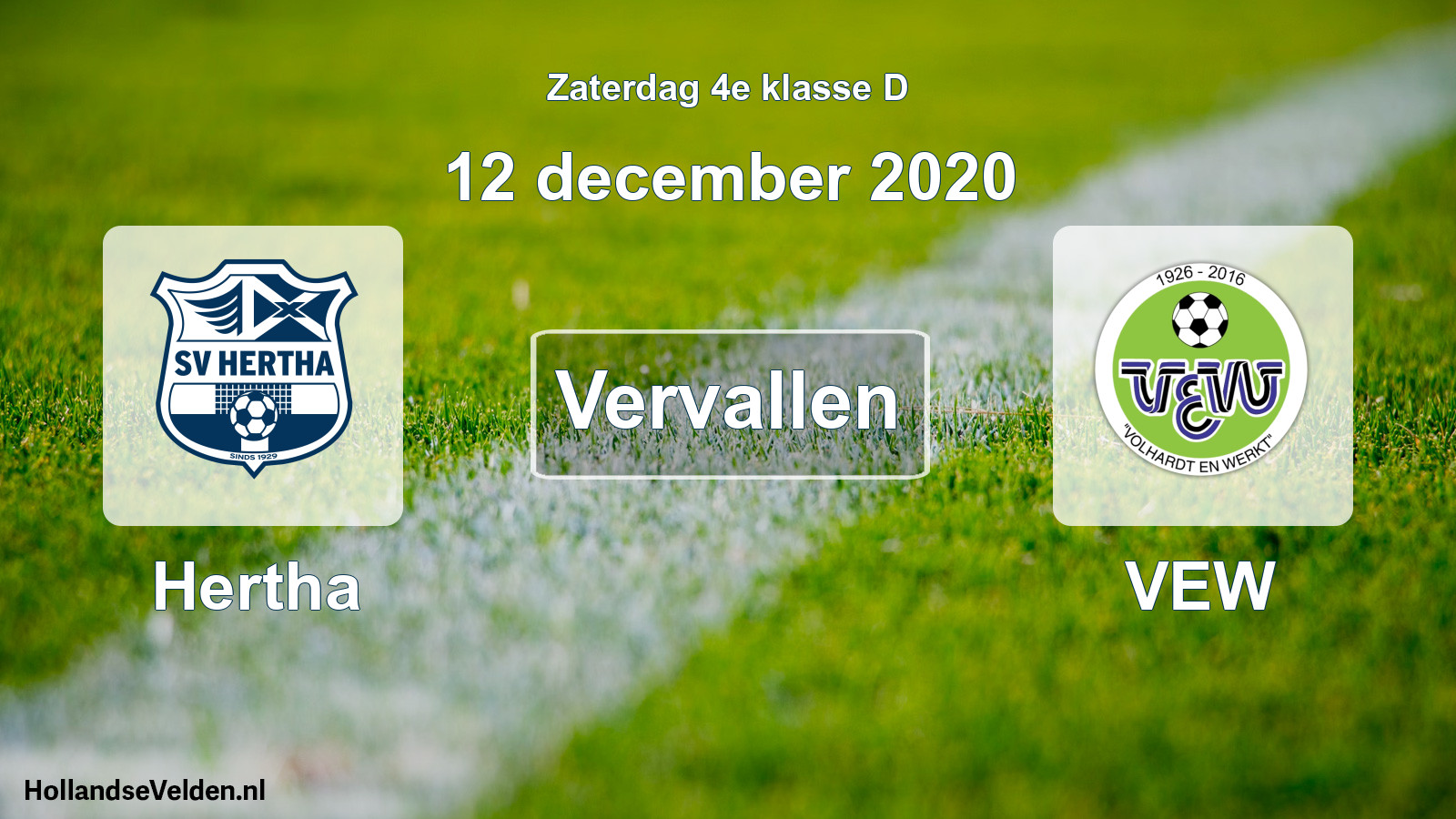 Scheduled Match: Hertha - VEW (12 December 2020)