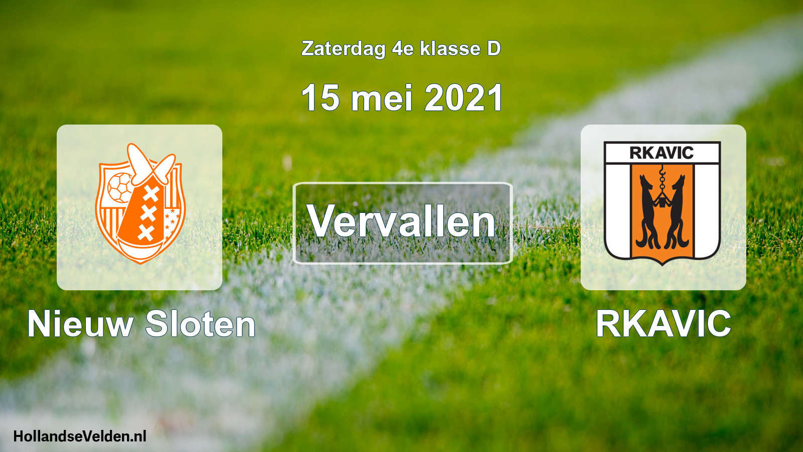 Scheduled Match: Nieuw Sloten - RKAVIC (15 May 2021)