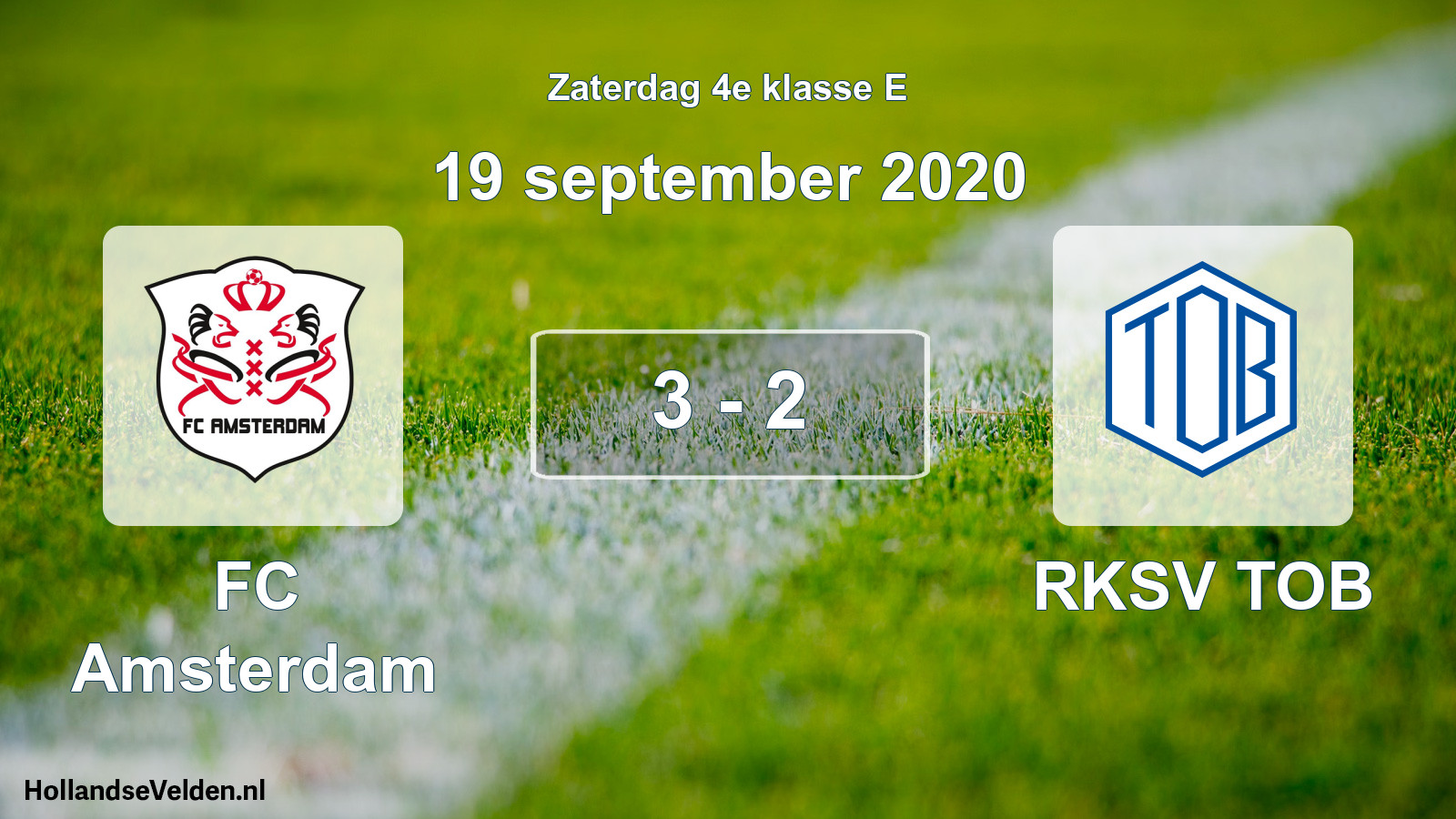 Total number of matches played: FC Amsterdam - RKSV TOB 3 - 2 (19 September 2020)