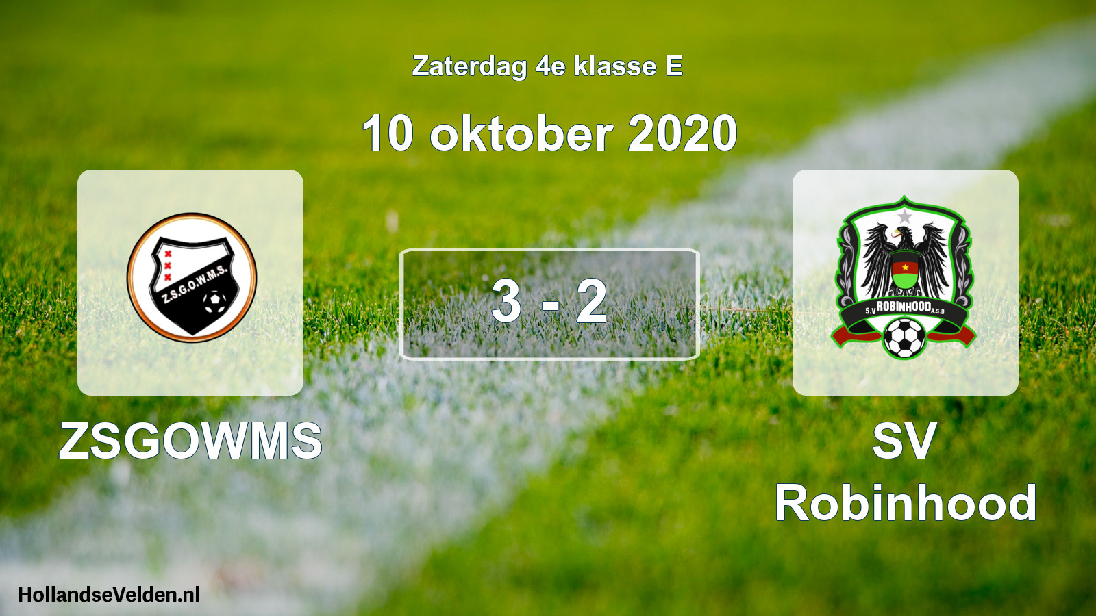 Total number of matches played: ZSGOWMS - SV Robinhood 3 - 2 (10 October 2020)