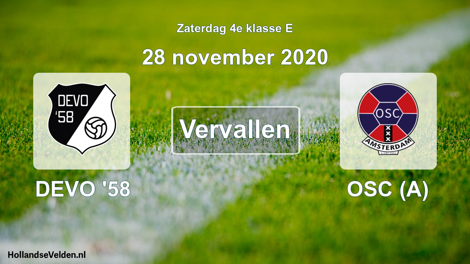 Scheduled Match: DEVO '58 - OSC (A) (28 November 2020)