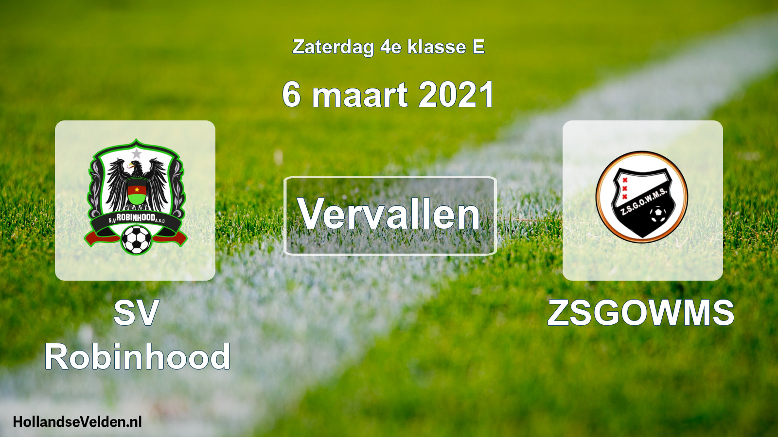 Scheduled Match: SV Robinhood - ZSGOWMS (6 March 2021)