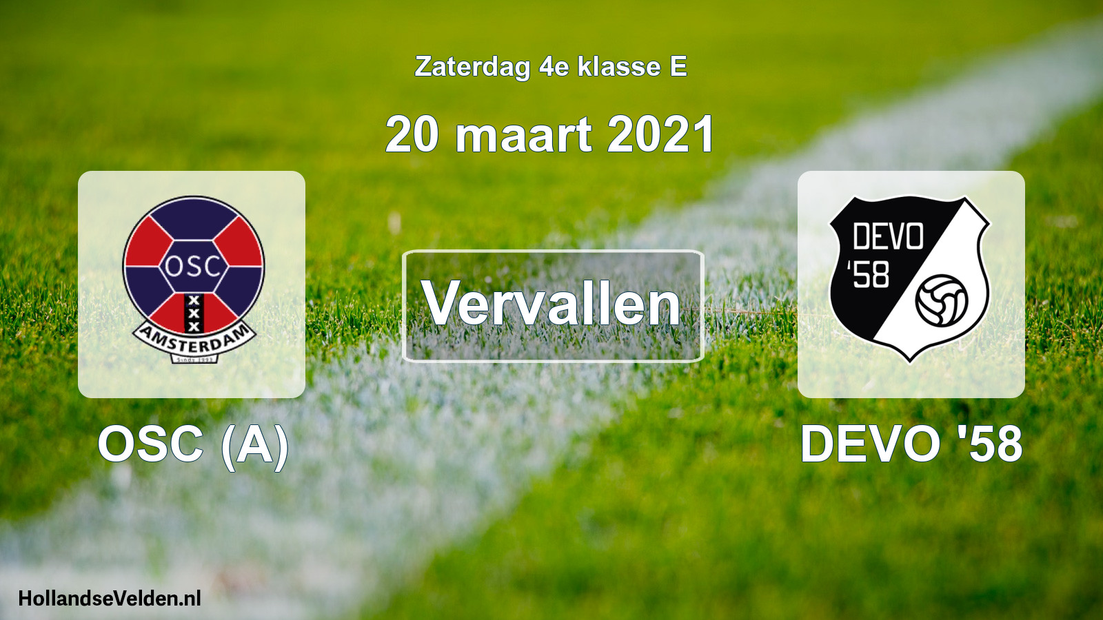 Scheduled Match: OSC (A) - DEVO '58 (20 March 2021)