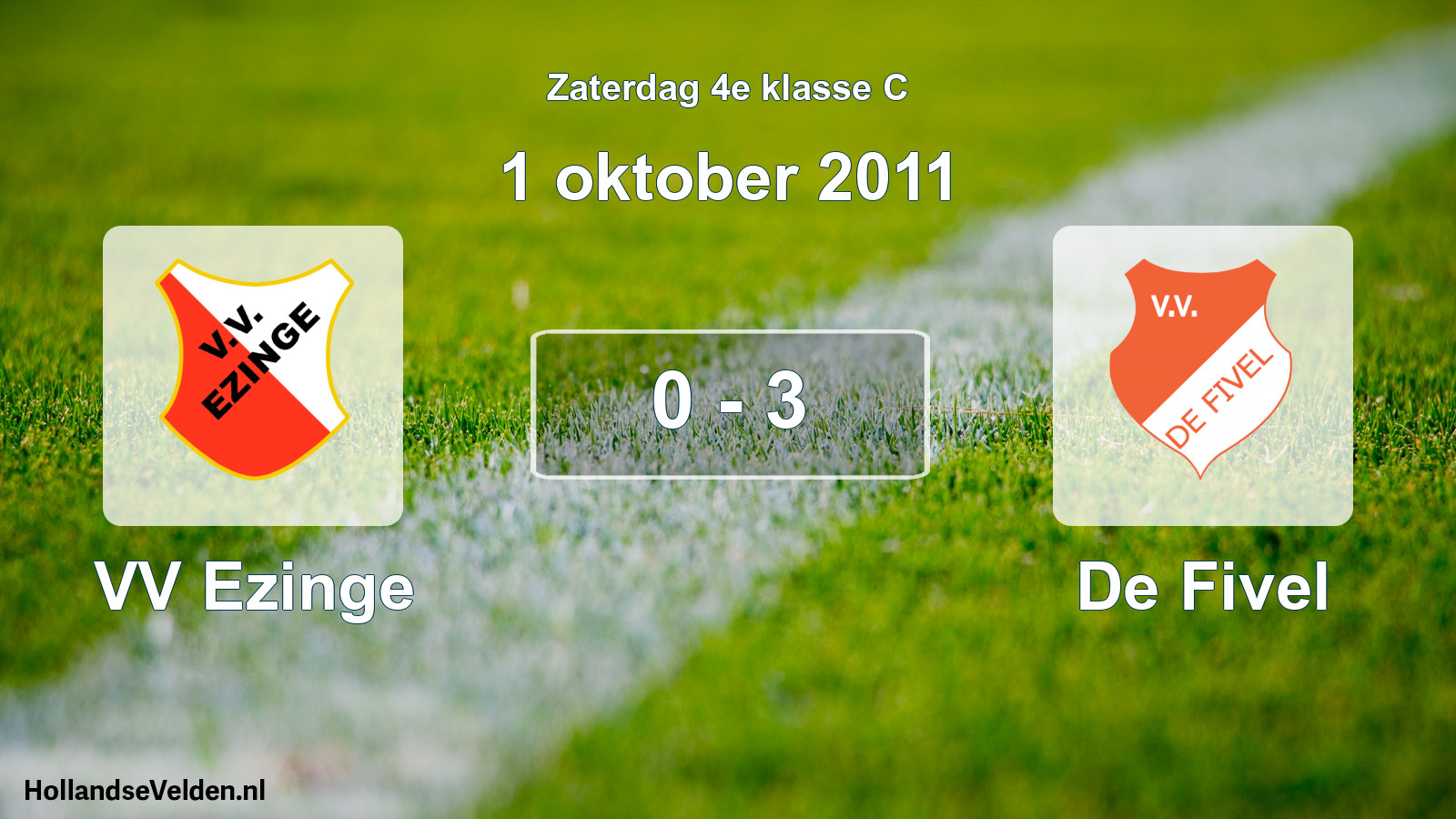 Total number of matches played: VV Ezinge - De Fivel 0 - 3 (1 October 2011)