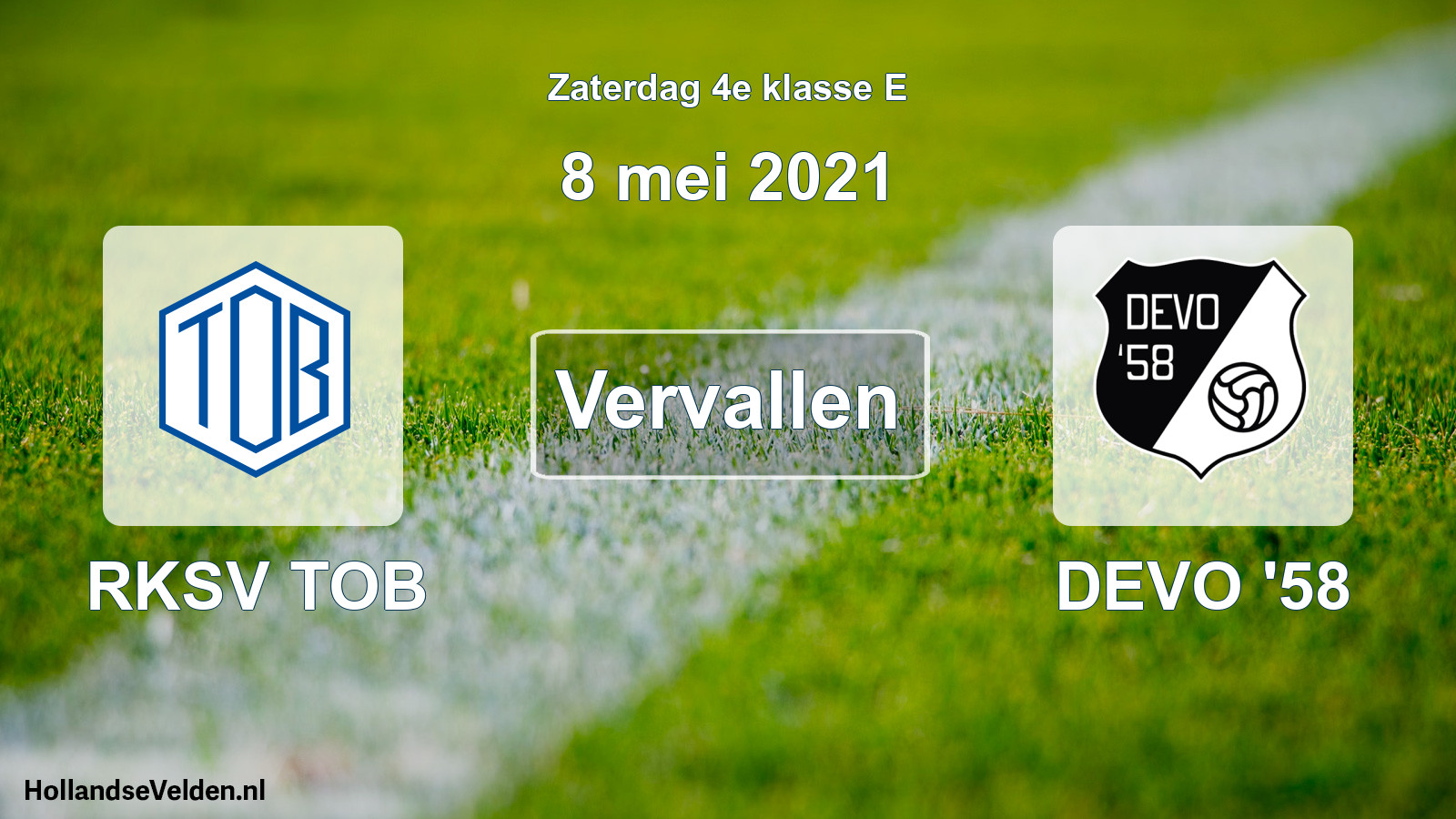 Scheduled Match: RKSV TOB - DEVO '58 (8 May 2021)