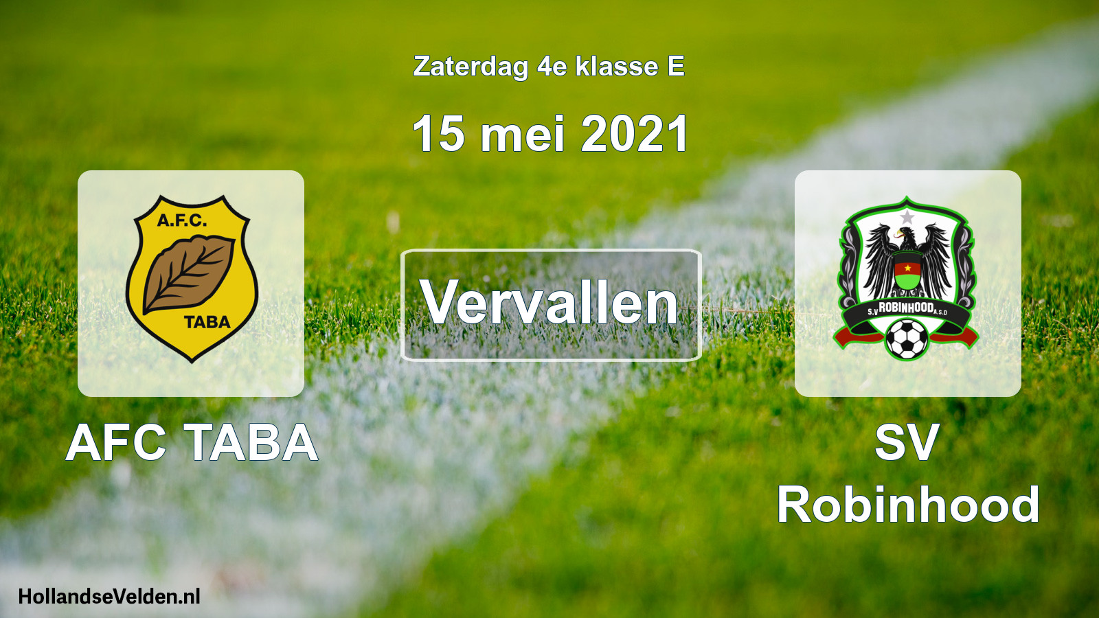 Scheduled Match: AFC TABA - SV Robinhood (15 May 2021)