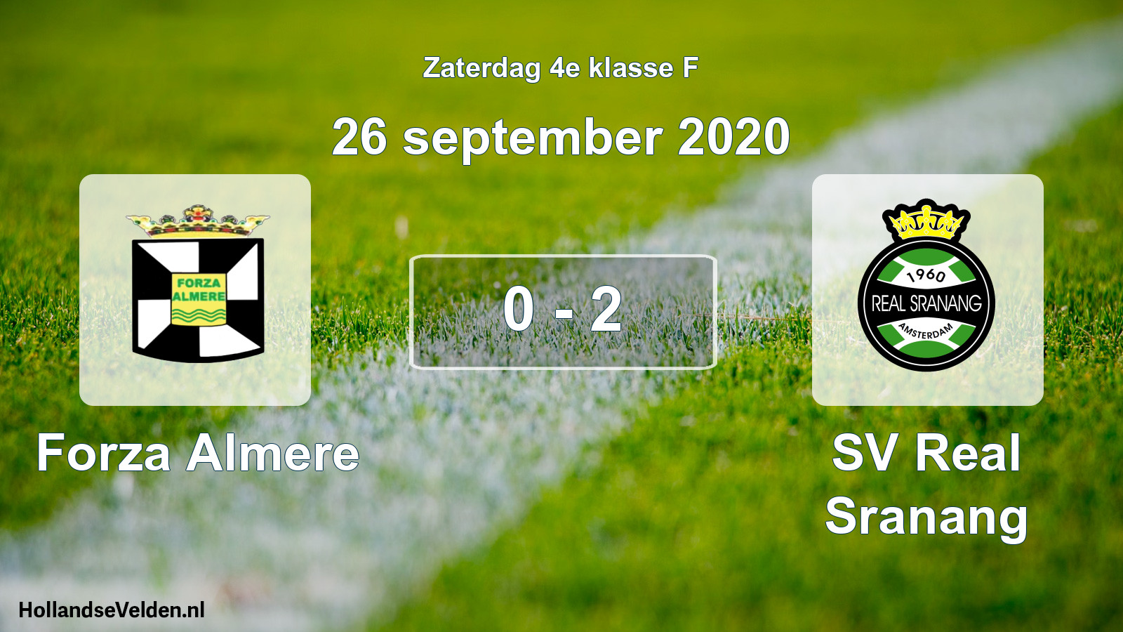 Total number of matches played: Forza Almere - SV Real Sranang 0 - 2 (26 September 2020)