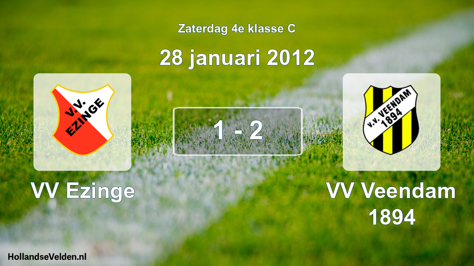 Total number of matches played: VV Ezinge - VV Veendam 1894 1 - 2 (28 January 2012)