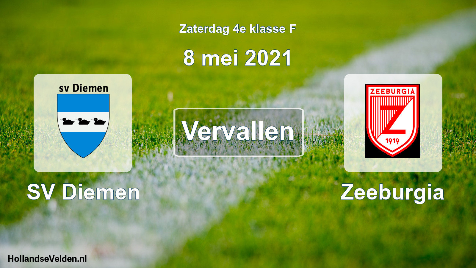 Scheduled Match: SV Diemen - Zeeburgia (8 May 2021)