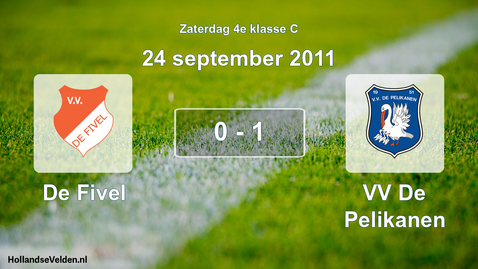 Total number of matches played: De Fivel - VV De Pelikanen 0 - 1 (24 September 2011)
