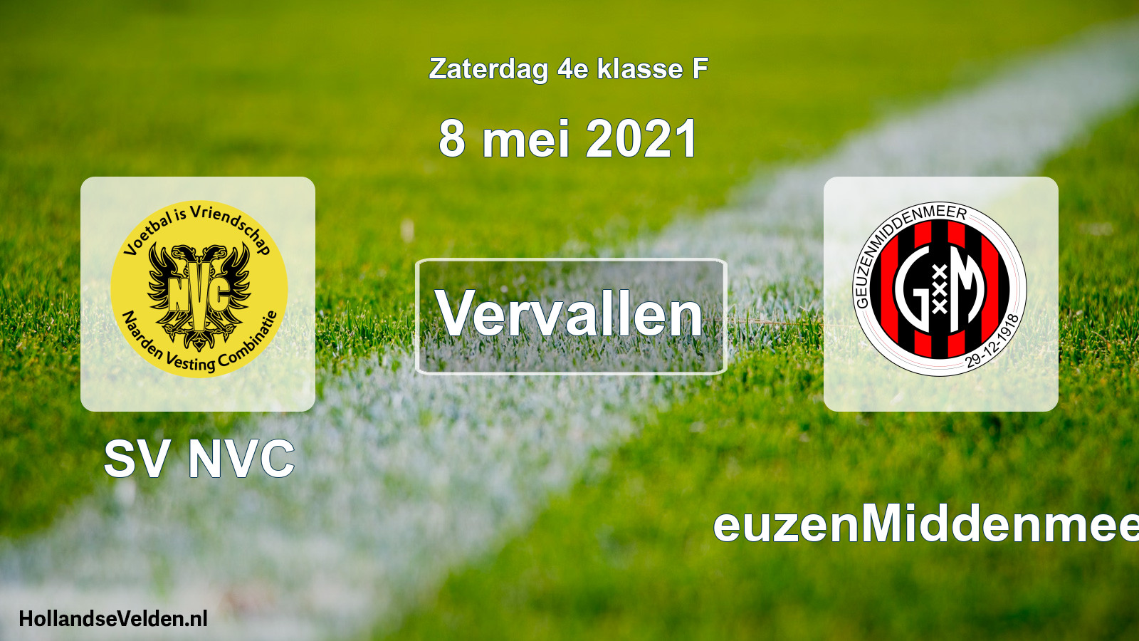 Scheduled Match: SV NVC - GeuzenMiddenmeer (8 May 2021)