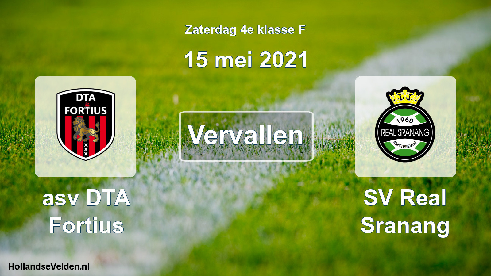 Scheduled Match: asv DTA Fortius - SV Real Sranang (15 May 2021)