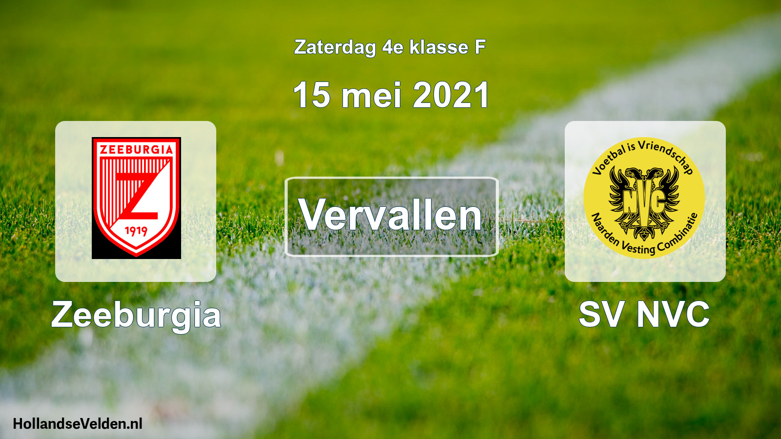 Scheduled Match: Zeeburgia - SV NVC (15 May 2021)