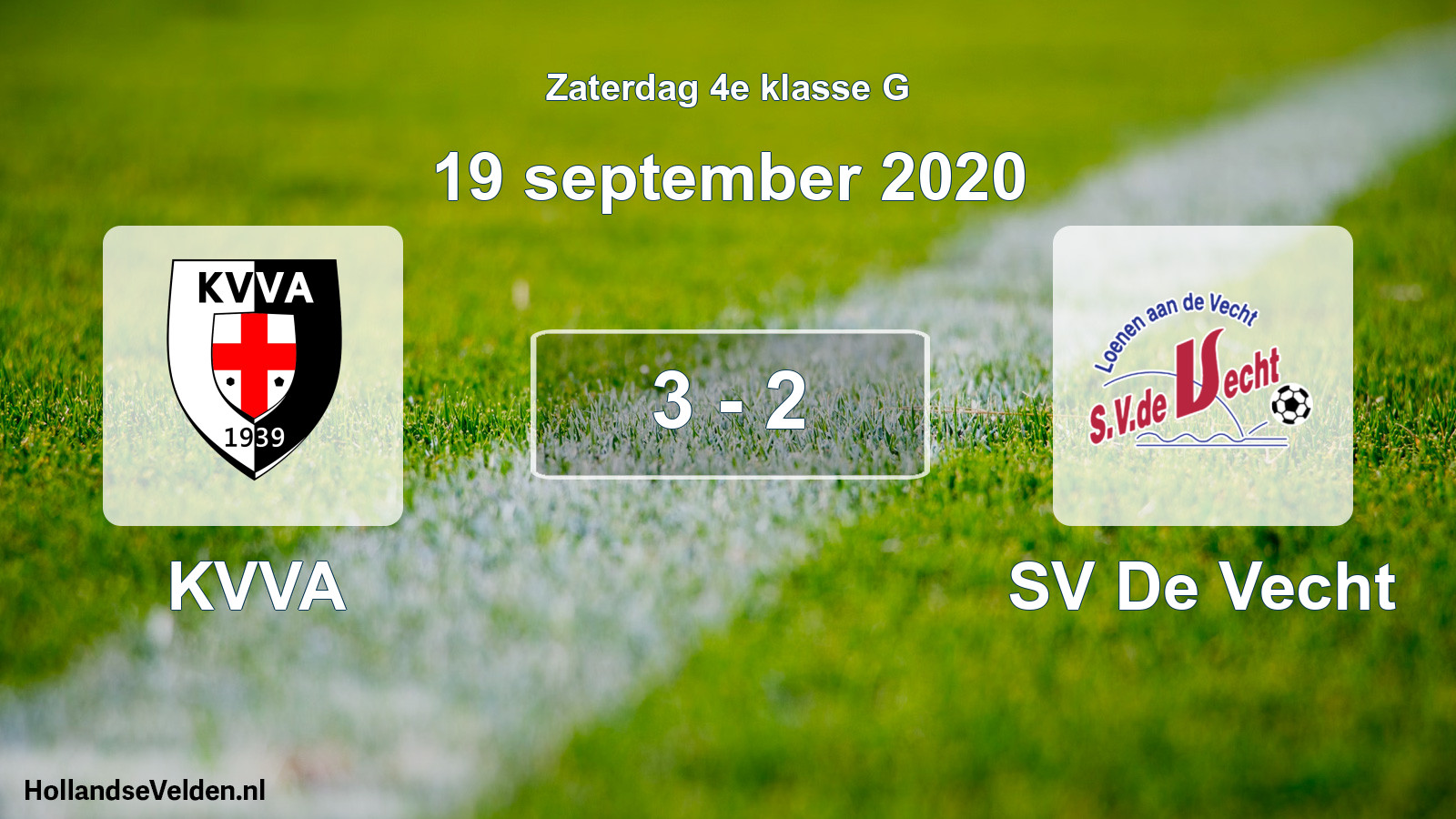 Total number of matches played: KVVA - SV De Vecht 3 - 2 (19 September 2020)
