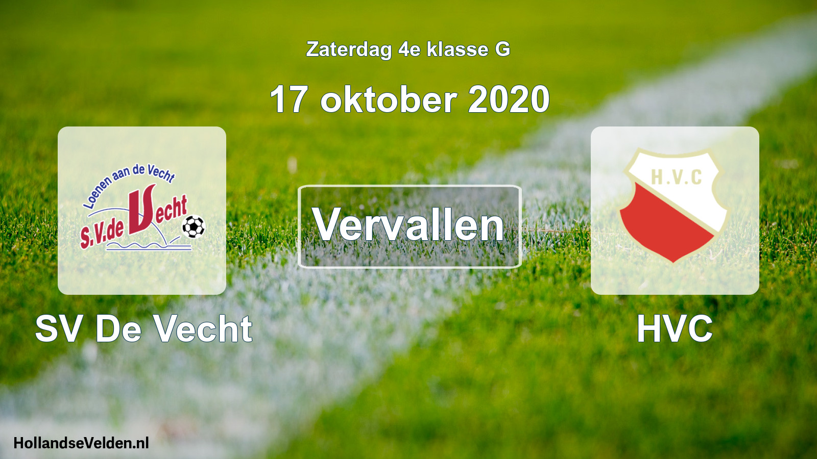 Scheduled Match: SV De Vecht - HVC (17 October 2020)