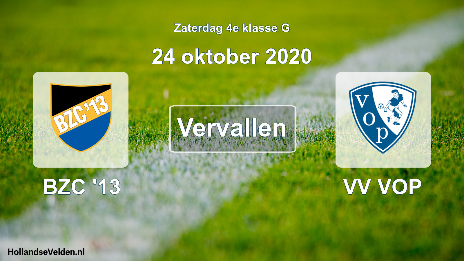 Scheduled Match: BZC '13 - VV VOP (24 October 2020)