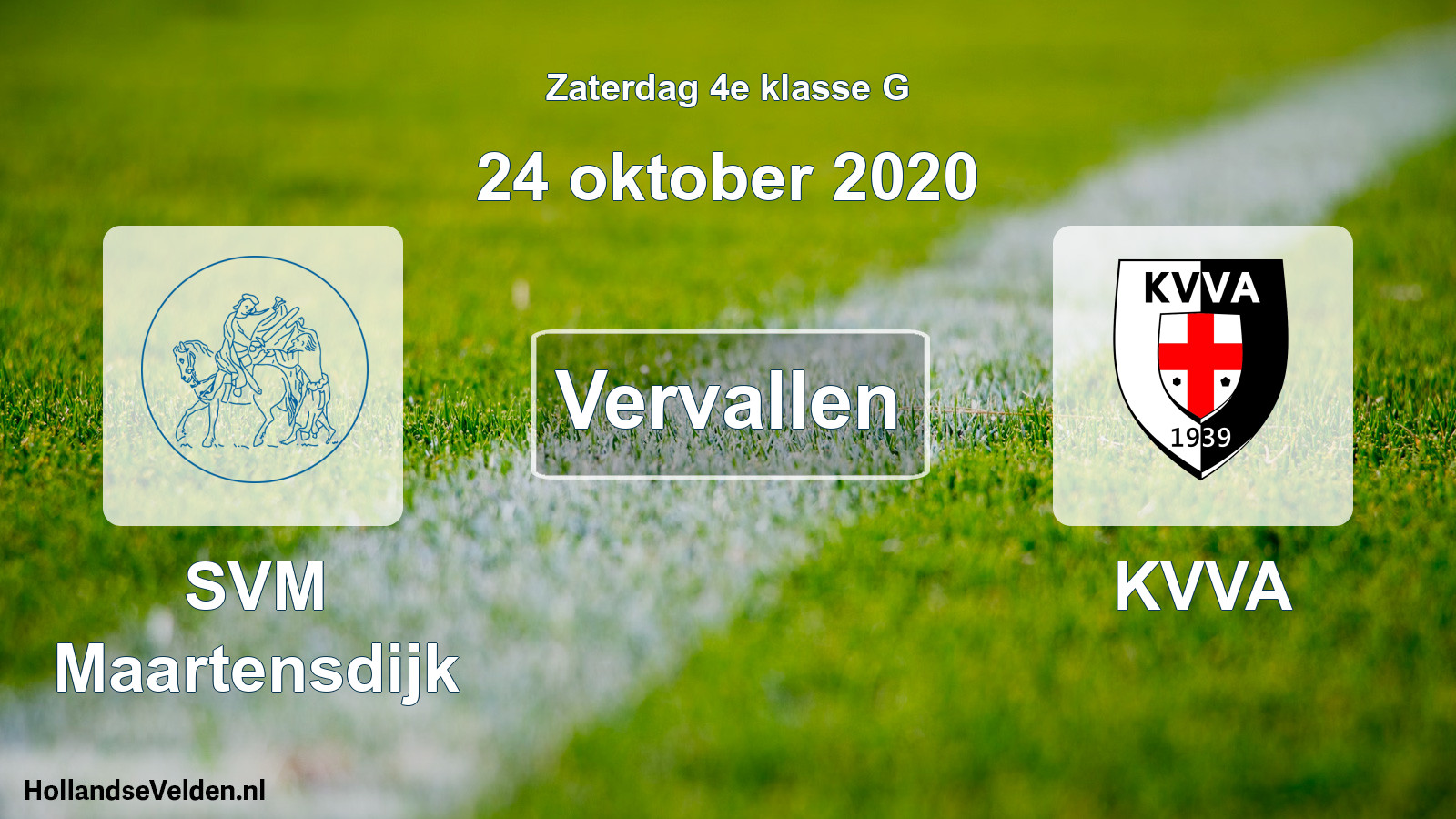 Scheduled Match: SVM Maartensdijk - KVVA (24 October 2020)