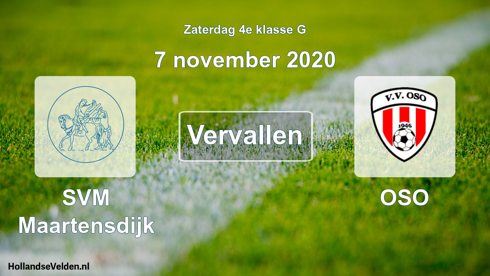 Scheduled Match: SVM Maartensdijk - OSO (7 November 2020)