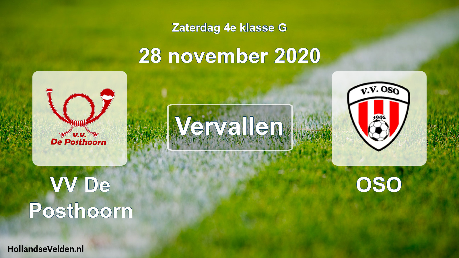 Scheduled Match: VV De Posthoorn - OSO (28 November 2020)