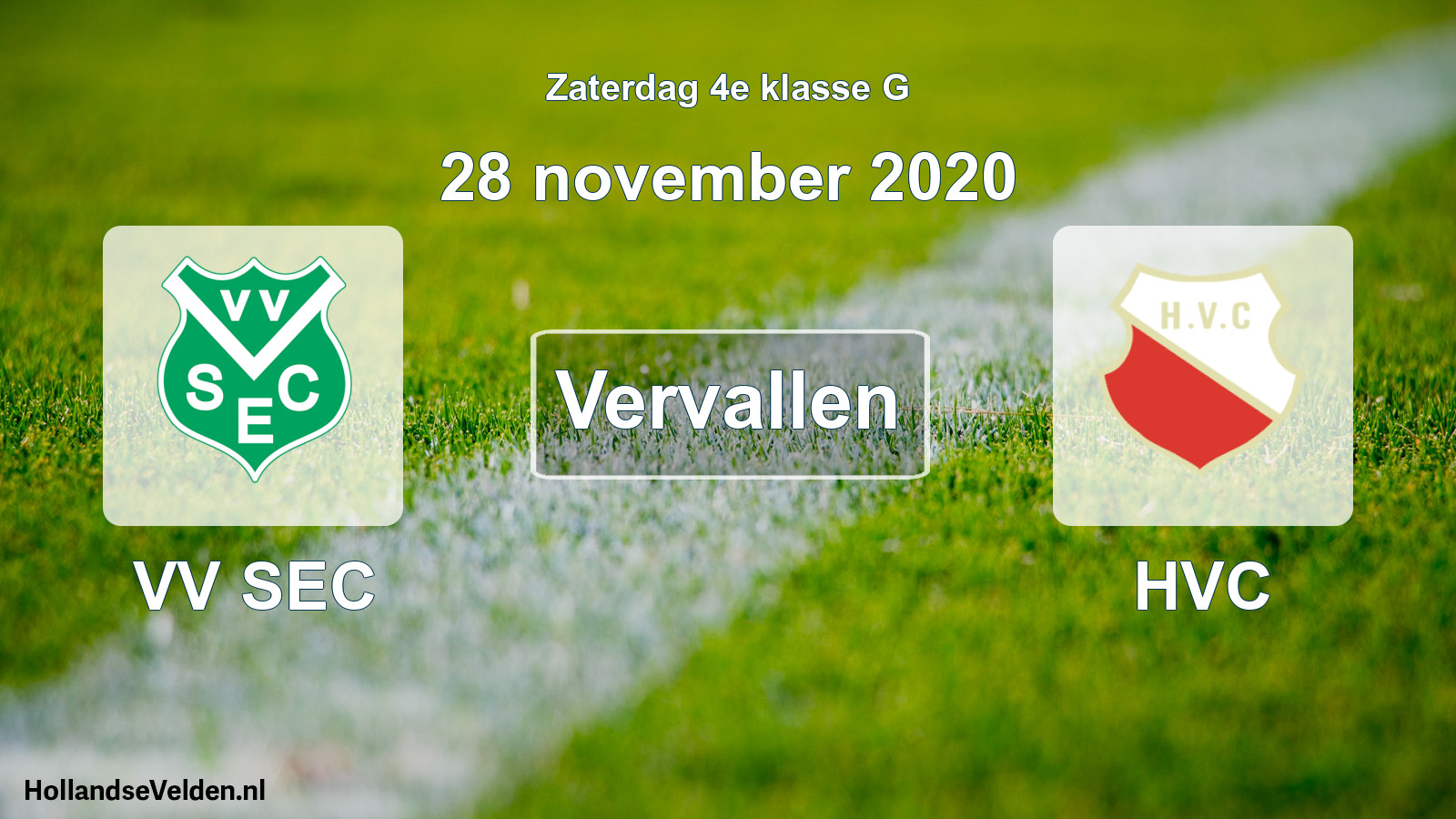 Scheduled Match: VV SEC - HVC (28 November 2020)