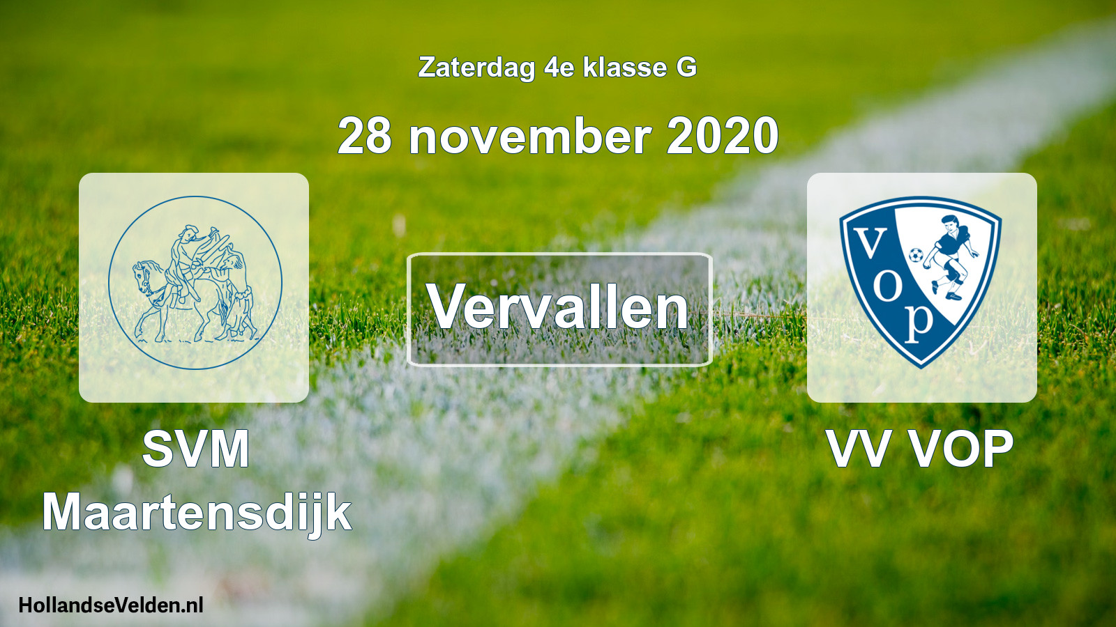 Scheduled Match: SVM Maartensdijk - VV VOP (28 November 2020)