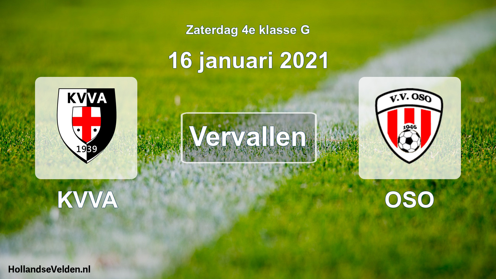 Scheduled Match: KVVA - OSO (16 January 2021)