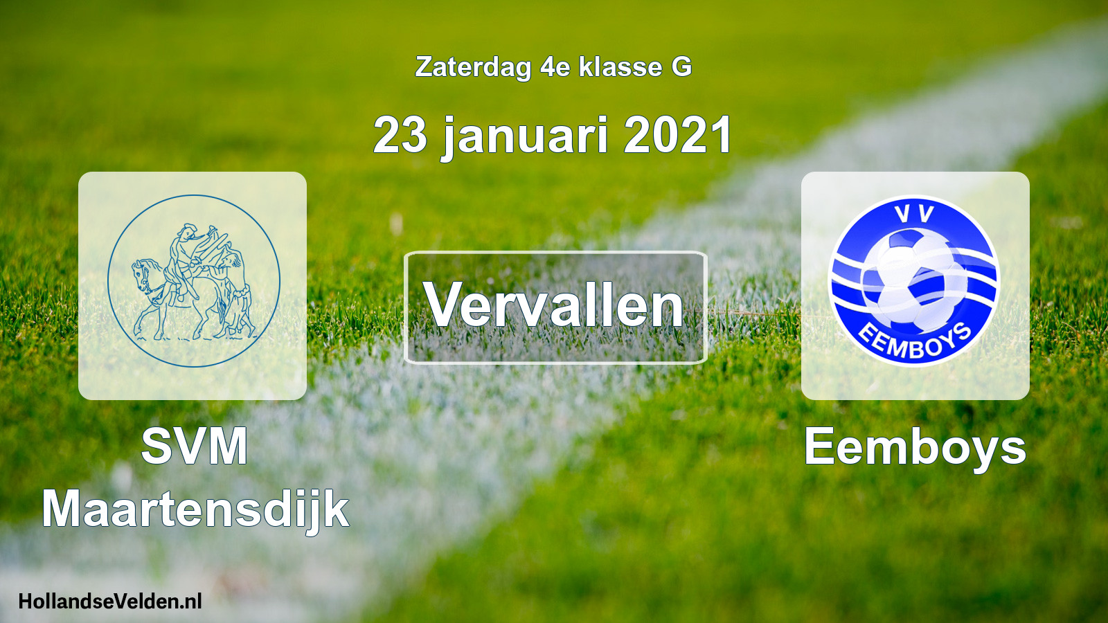 Scheduled Match: SVM Maartensdijk - Eemboys (23 January 2021)