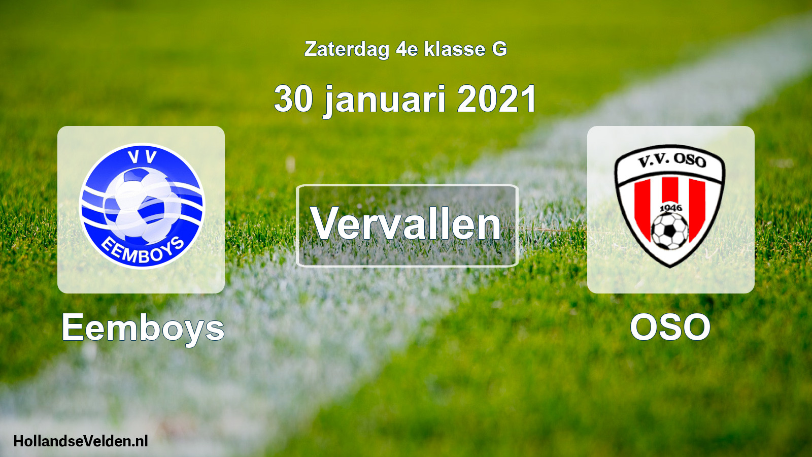 Scheduled Match: Eemboys - OSO (30 January 2021)