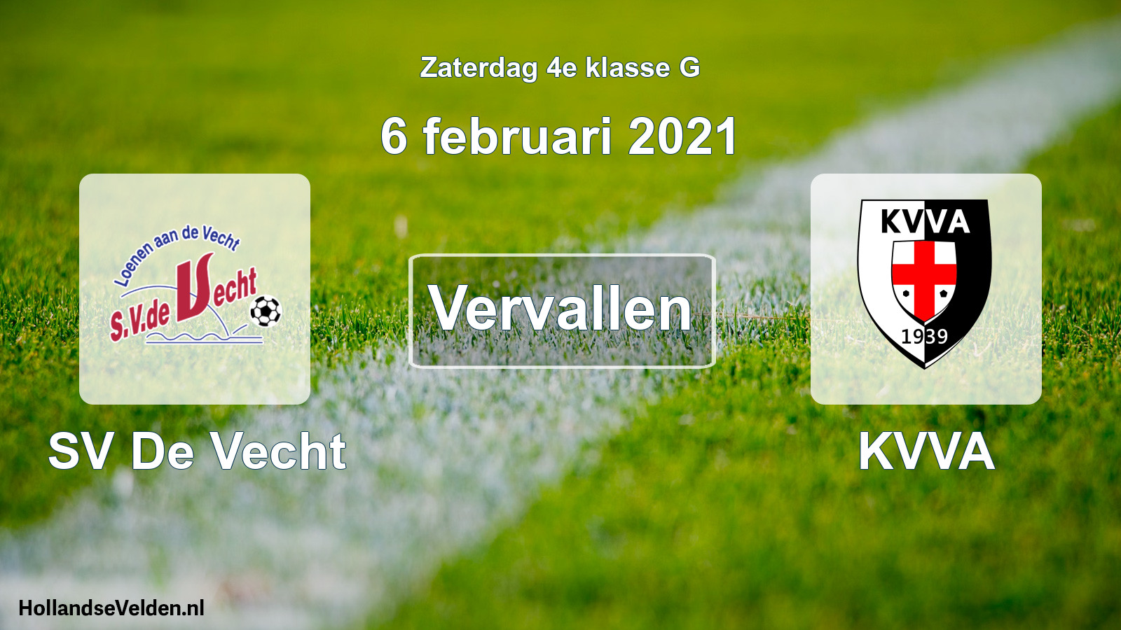Scheduled Match: SV De Vecht - KVVA (6 February 2021)