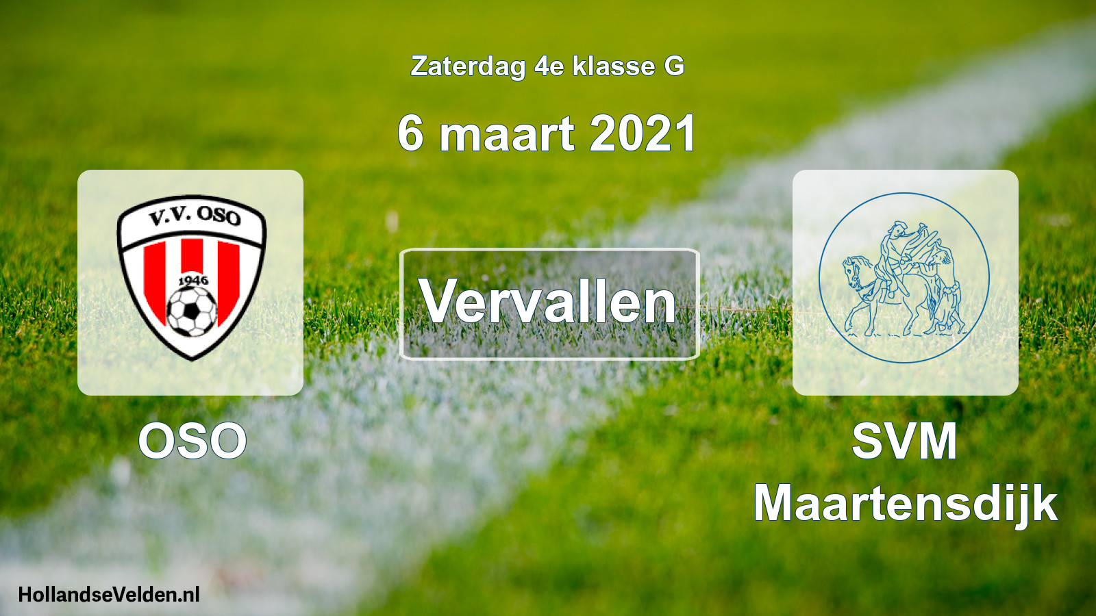 Scheduled Match: OSO - SVM Maartensdijk (6 March 2021)