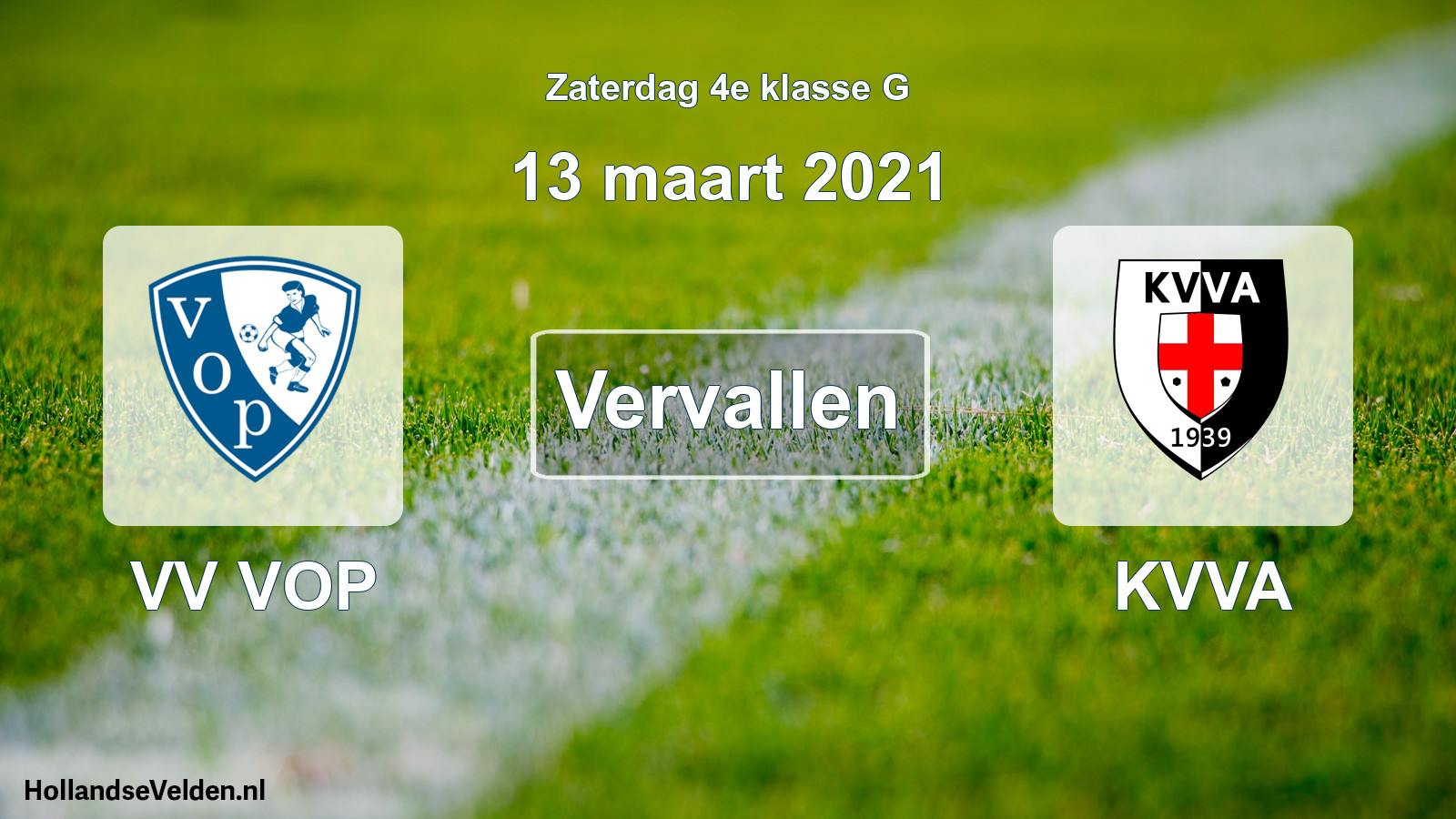 Scheduled Match: VV VOP - KVVA (13 March 2021)