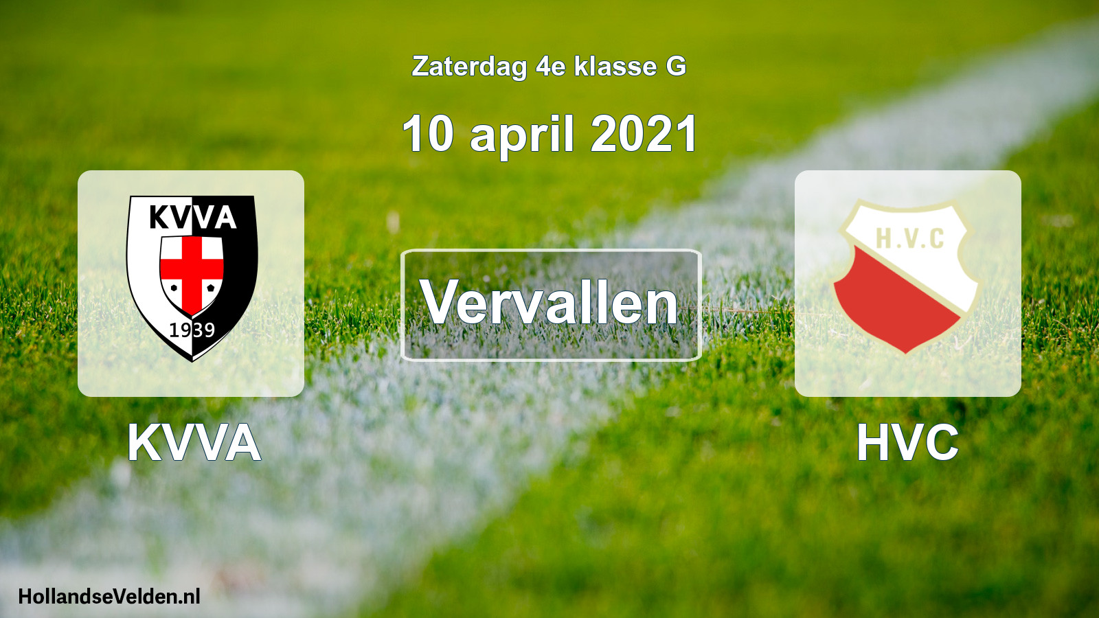 Scheduled Match: KVVA - HVC (10 April 2021)
