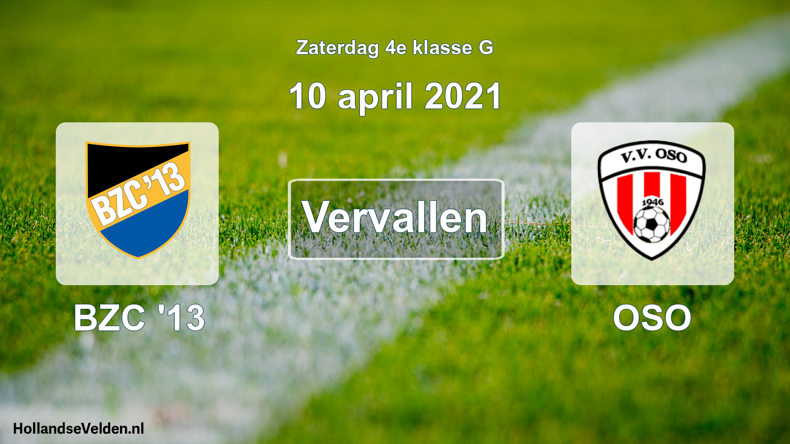 Scheduled Match: BZC '13 - OSO (10 April 2021)