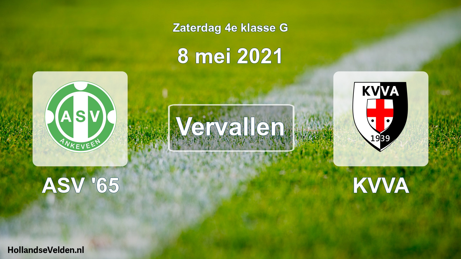 Scheduled Match: ASV '65 - KVVA (8 May 2021)