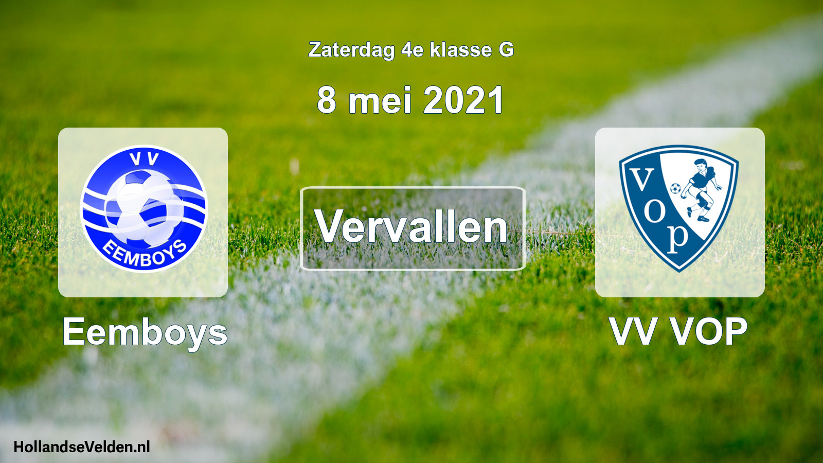 Scheduled Match: Eemboys - VV VOP (8 May 2021)