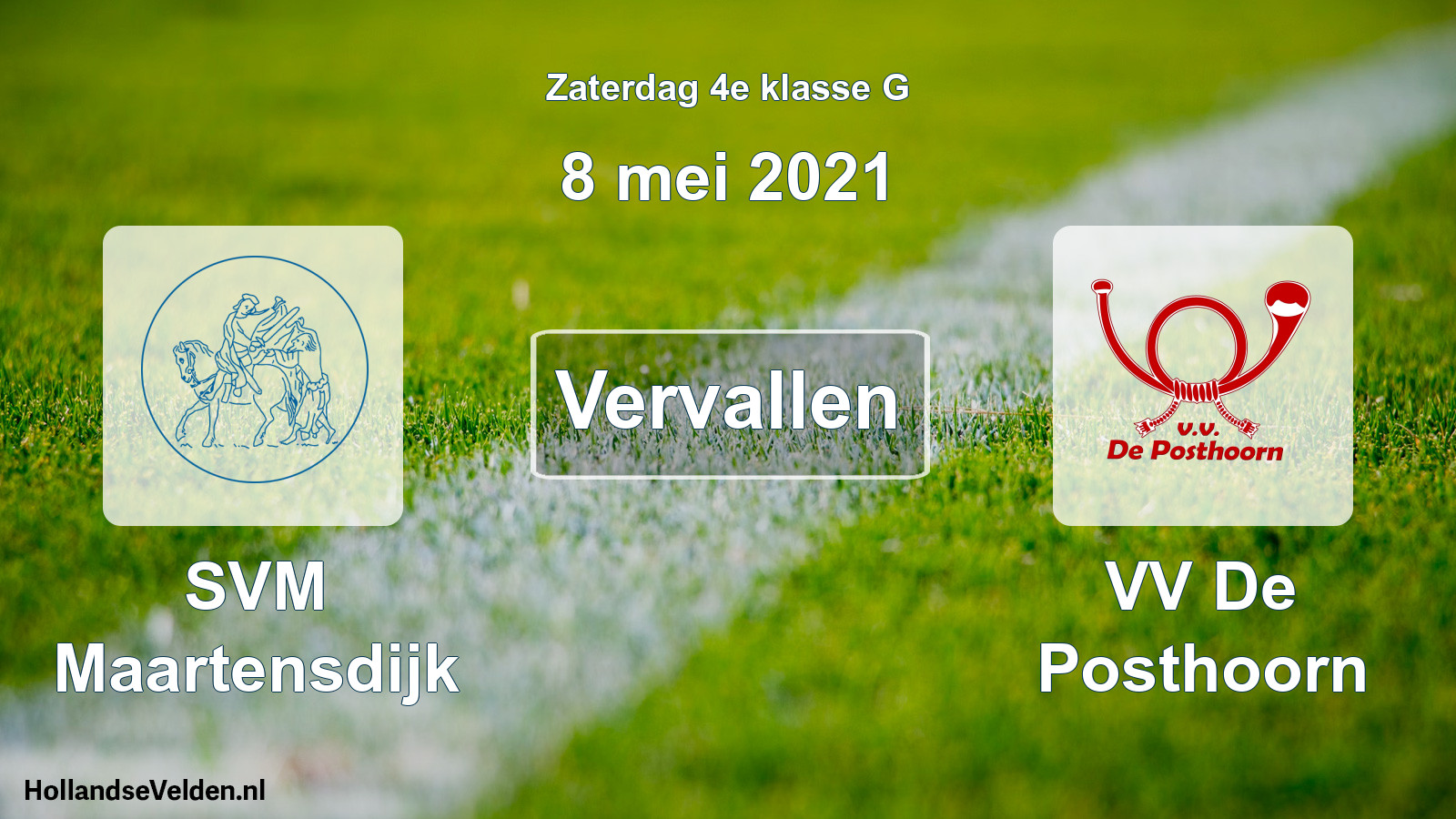 Scheduled Match: SVM Maartensdijk - VV De Posthoorn (8 May 2021)