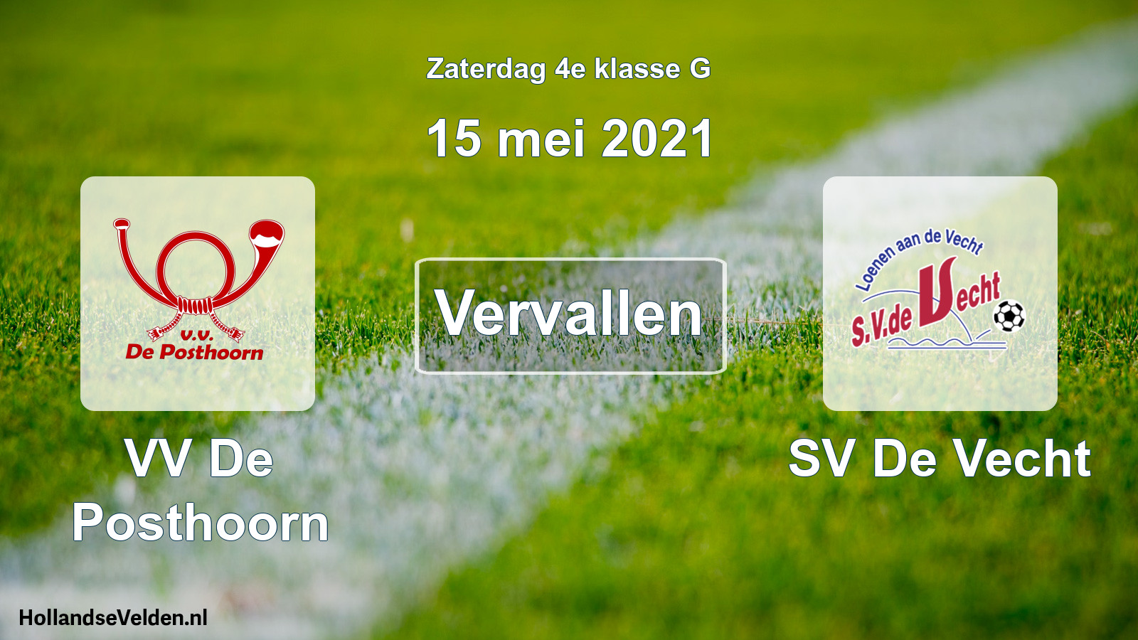 Scheduled Match: VV De Posthoorn - SV De Vecht (15 May 2021)