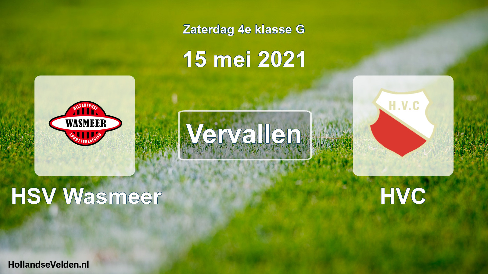 Scheduled Match: HSV Wasmeer - HVC (15 May 2021)