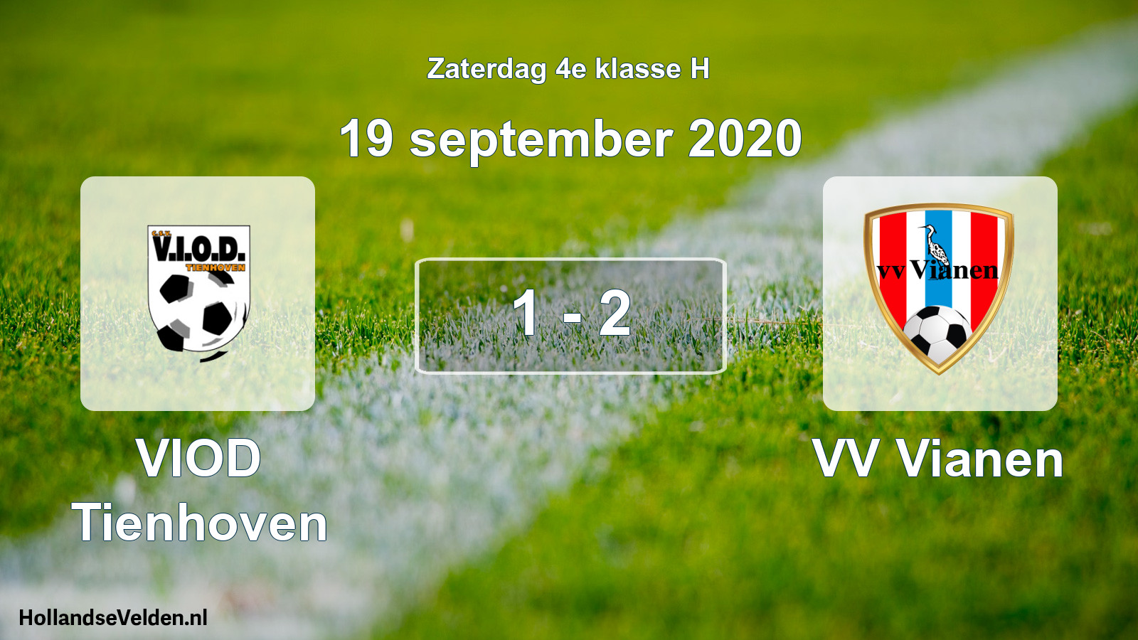 Total number of matches played: VIOD Tienhoven - VV Vianen 1 - 2 (19 September 2020)