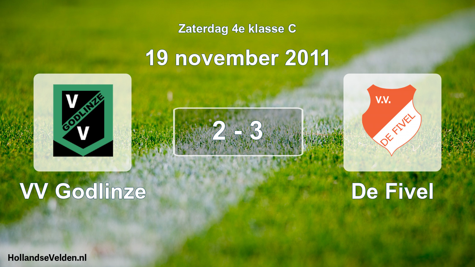 Total number of matches played: VV Godlinze - De Fivel 2 - 3 (19 November 2011)