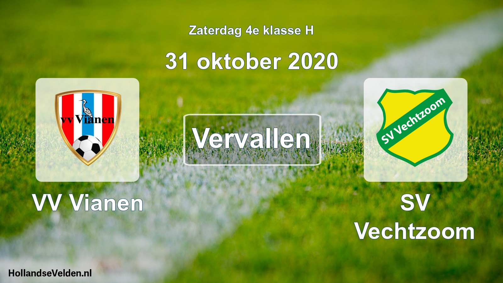 Scheduled Match: VV Vianen - SV Vechtzoom (31 October 2020)