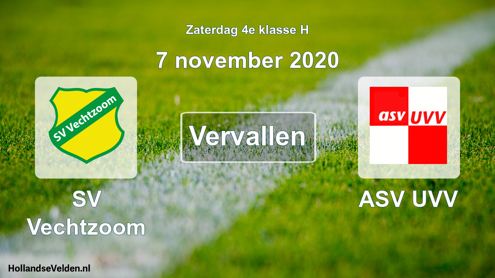 Scheduled Match: SV Vechtzoom - ASV UVV (7 November 2020)
