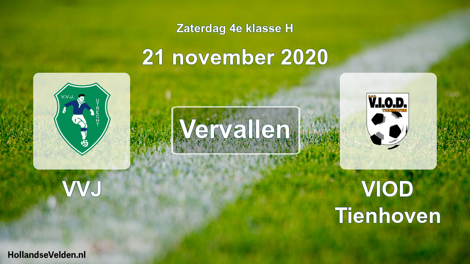 Scheduled Match: VVJ - VIOD Tienhoven (21 November 2020)