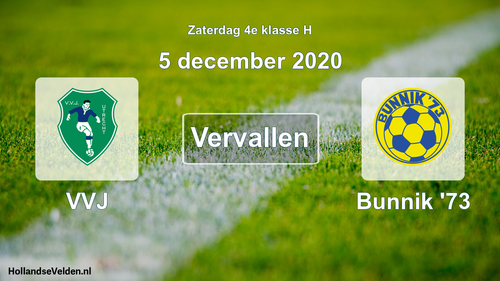 Scheduled Match: VVJ - Bunnik '73 (5 December 2020)