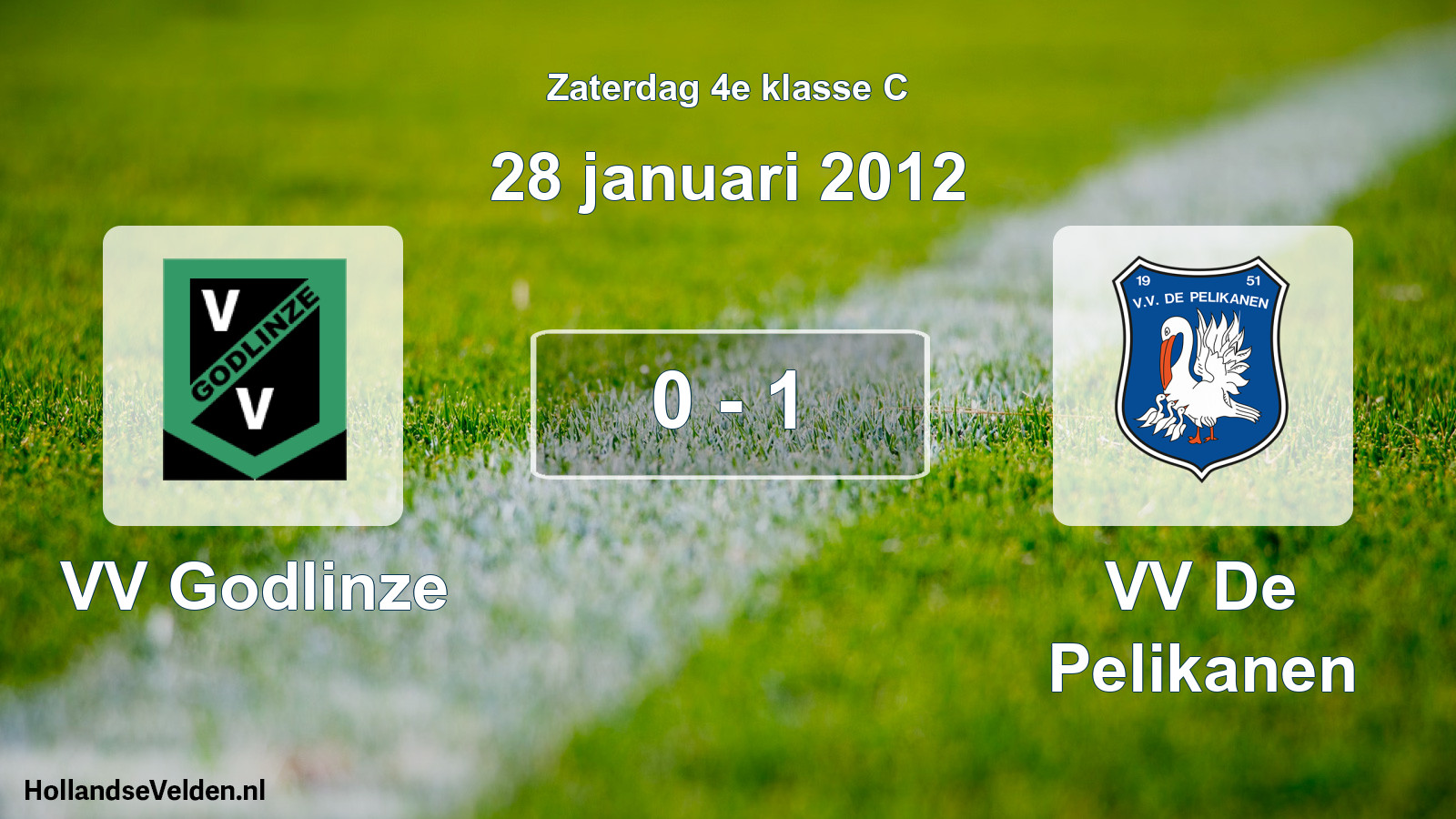 Total number of matches played: VV Godlinze - VV De Pelikanen 0 - 1 (28 January 2012)